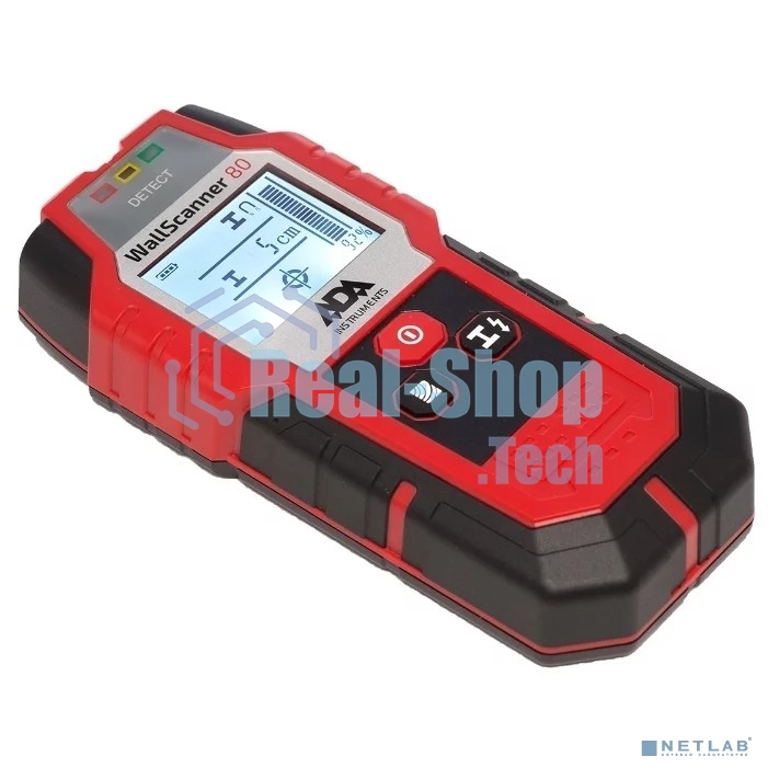 Детектор ADA Wall Scanner 80 поиск деревянных конструкций металла и проводников