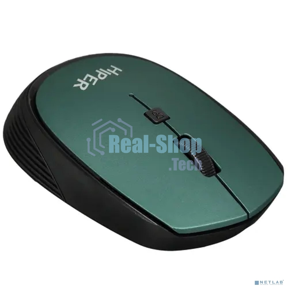 Мышь беспроводная HIPER HOMW-084 зеленый, 1600 dpi, радиоканал, USB, кнопки - 4