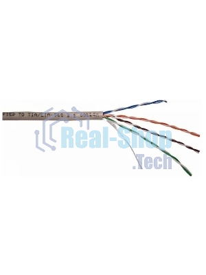 Кабель TWT UTP, серии XS, 4 пары, Кат.5e, PVC, серый, 100 метров