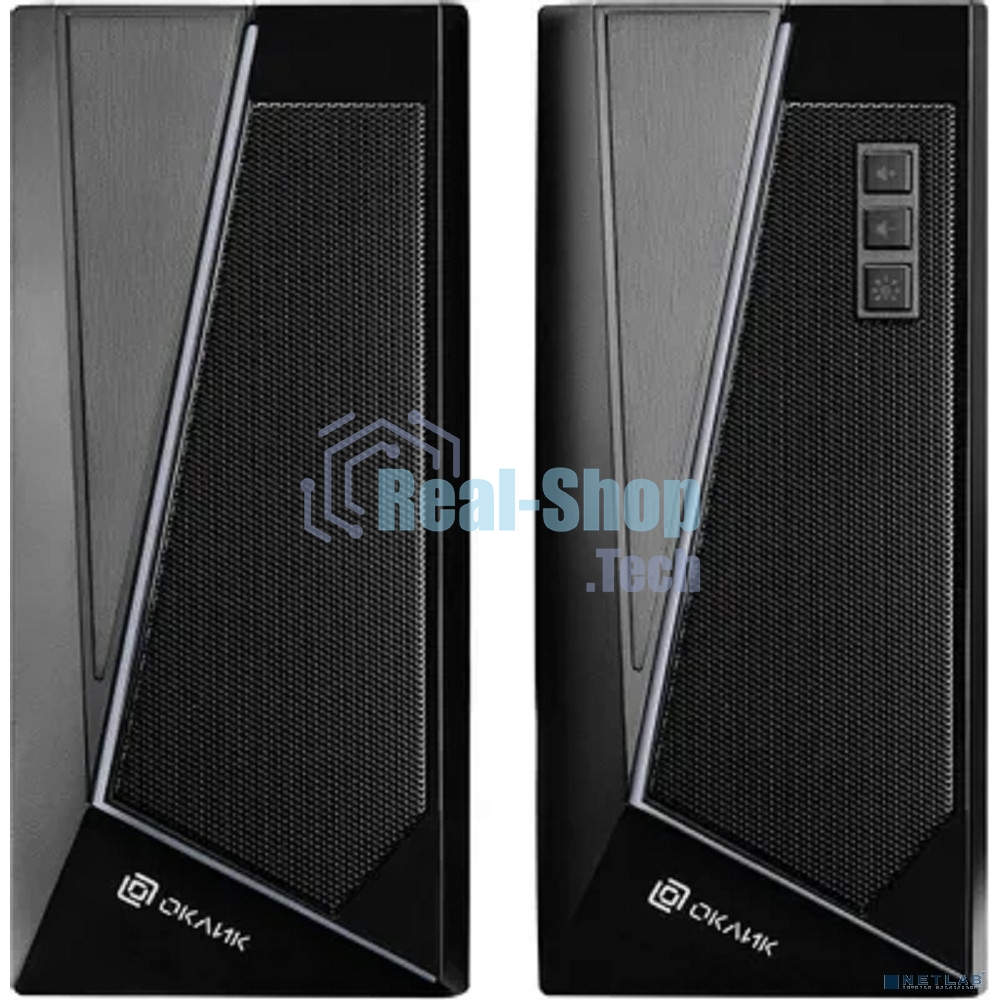 Акустическая система Oklick OK-125 2.0 черный 12Вт