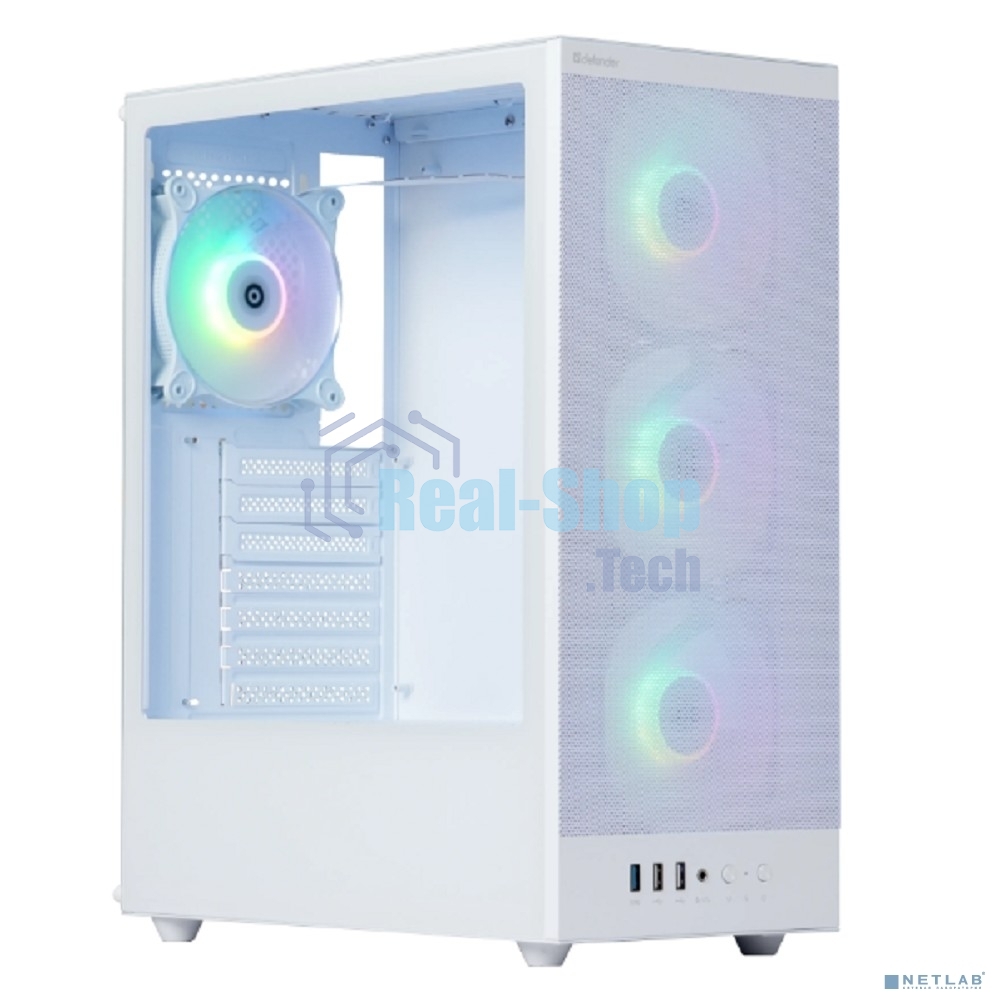 Компьютерный корпус Defender RaptorX белый,ATX,4fans,switch&M/BSync