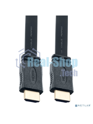 Кабель PERFEO HDMI A вилка - HDMI A вилка, плоский, ver.1.4, длина 3 м. (H1303)