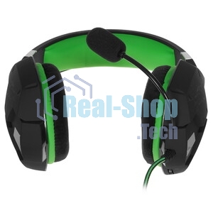 Гарнитура SmartBuy Rush Taipan чёрный-зеленый, проводная, USB, подсветка