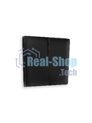 Лицевая панель ALFA (Черный матовый) для 2-кл выключателей QUANT AP8030