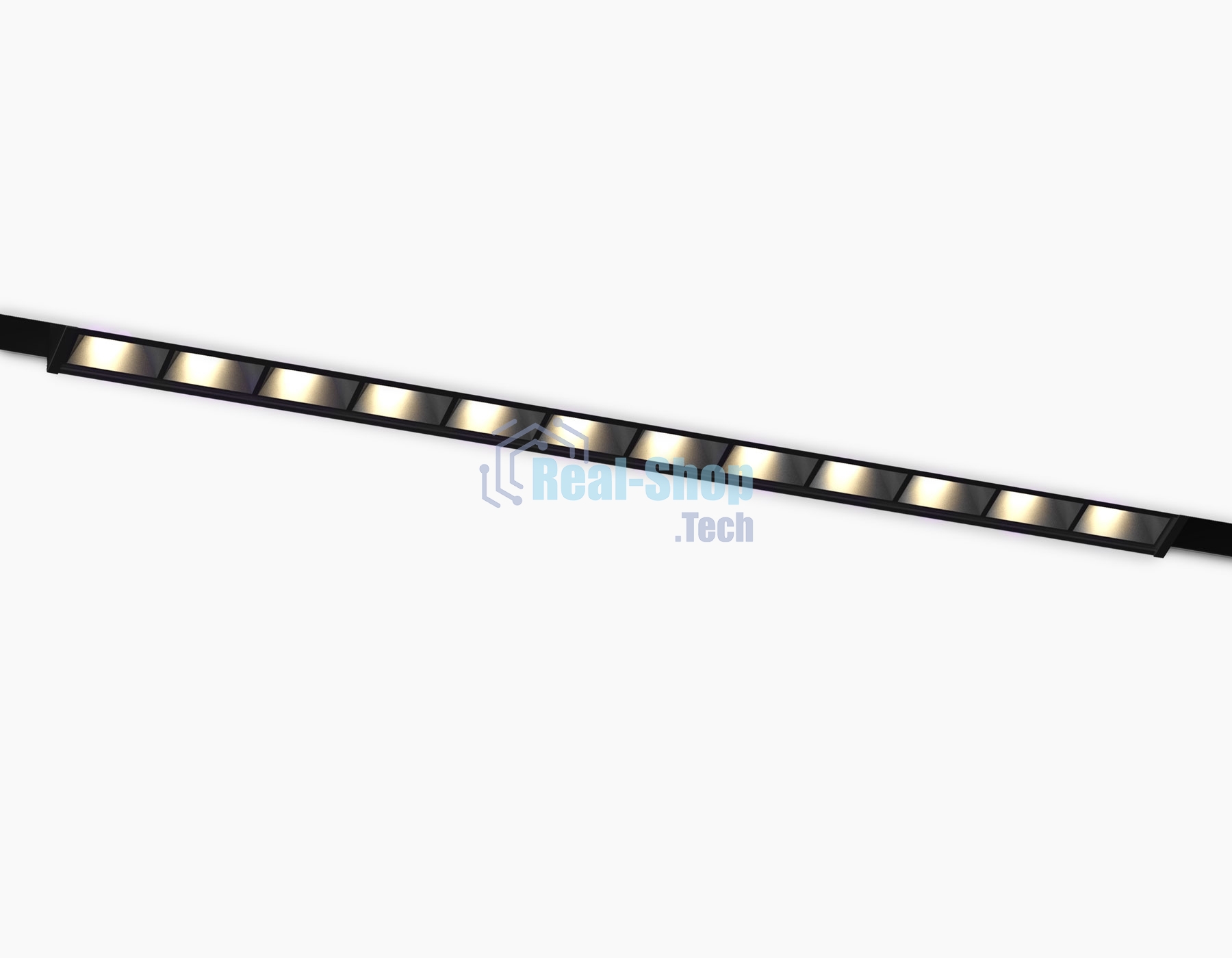 Трековый светильник GL2335 BK черный IP20 10W 3CCT 3000/4200/6400K 48V 200*10*37