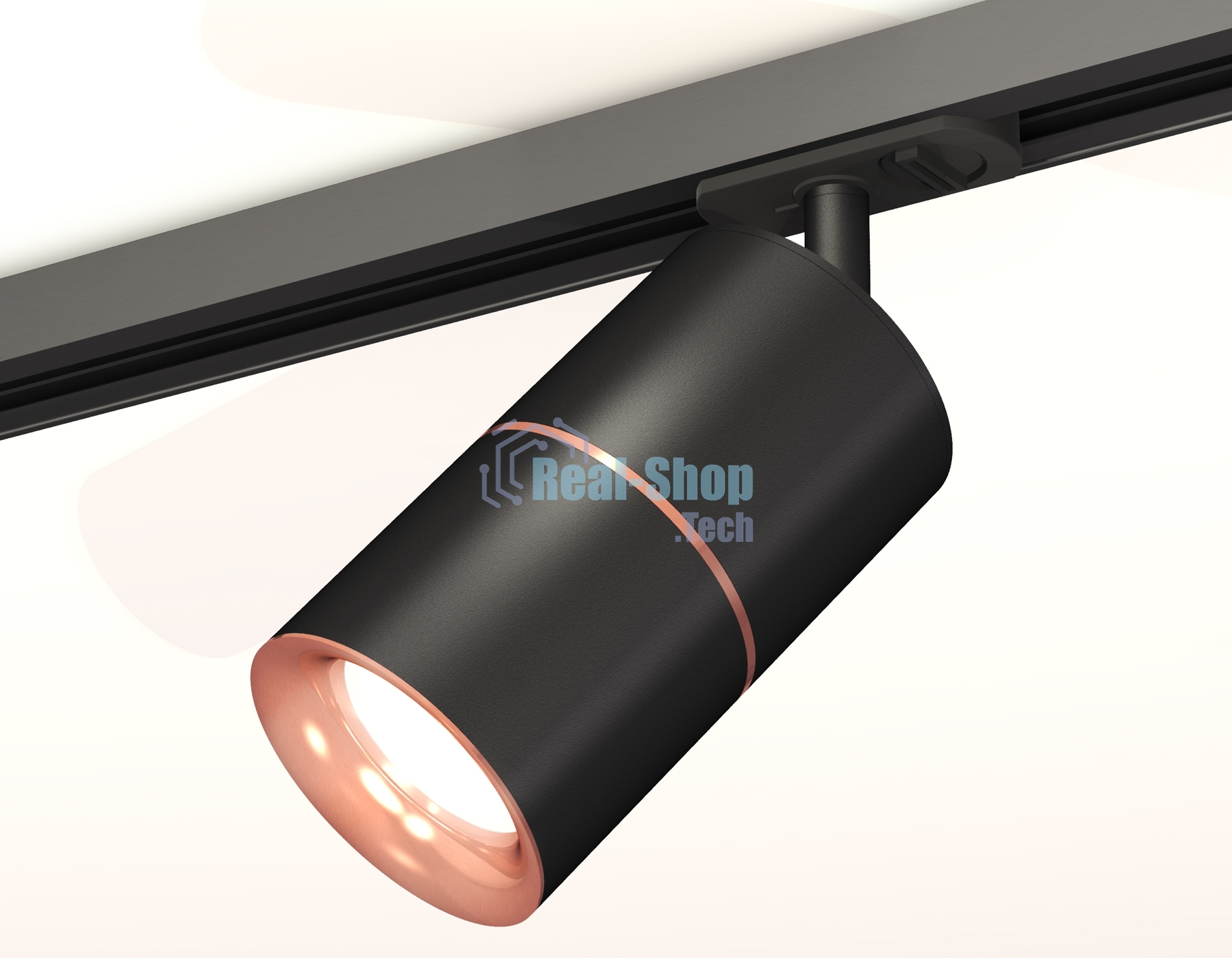 Светильник Ambrella light XT7402041 SBK/PPG черный песок/золото розовое полированное MR16 GU5.3