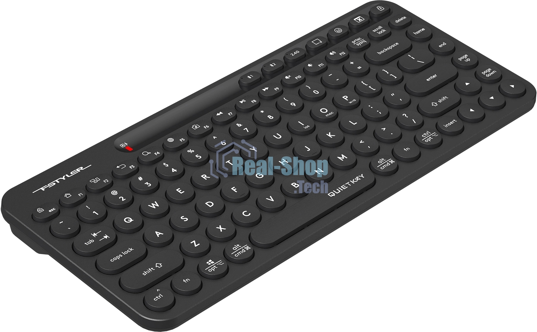 Клавиатура беспроводная A4Tech Fstyler FBK36C AS, USB, Bluetooth/Радиоканал, черный