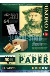 Самоклеящаяся бумага Lomond универсальная для этикеток, A4, 64 делен. (48.5 x 16.9 мм), 70 г/м2, 50 листов.