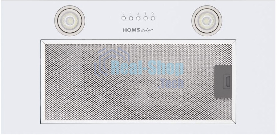 Вытяжка встраиваемая HOMSair Camelia Power 60 белый, 60 см, 850 куб. м/ч, 52 дБ