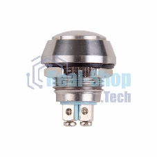 Кнопка антивандальная Rexant Ø12 Б/Фикс (2с винт) (ON)-OFF сфера