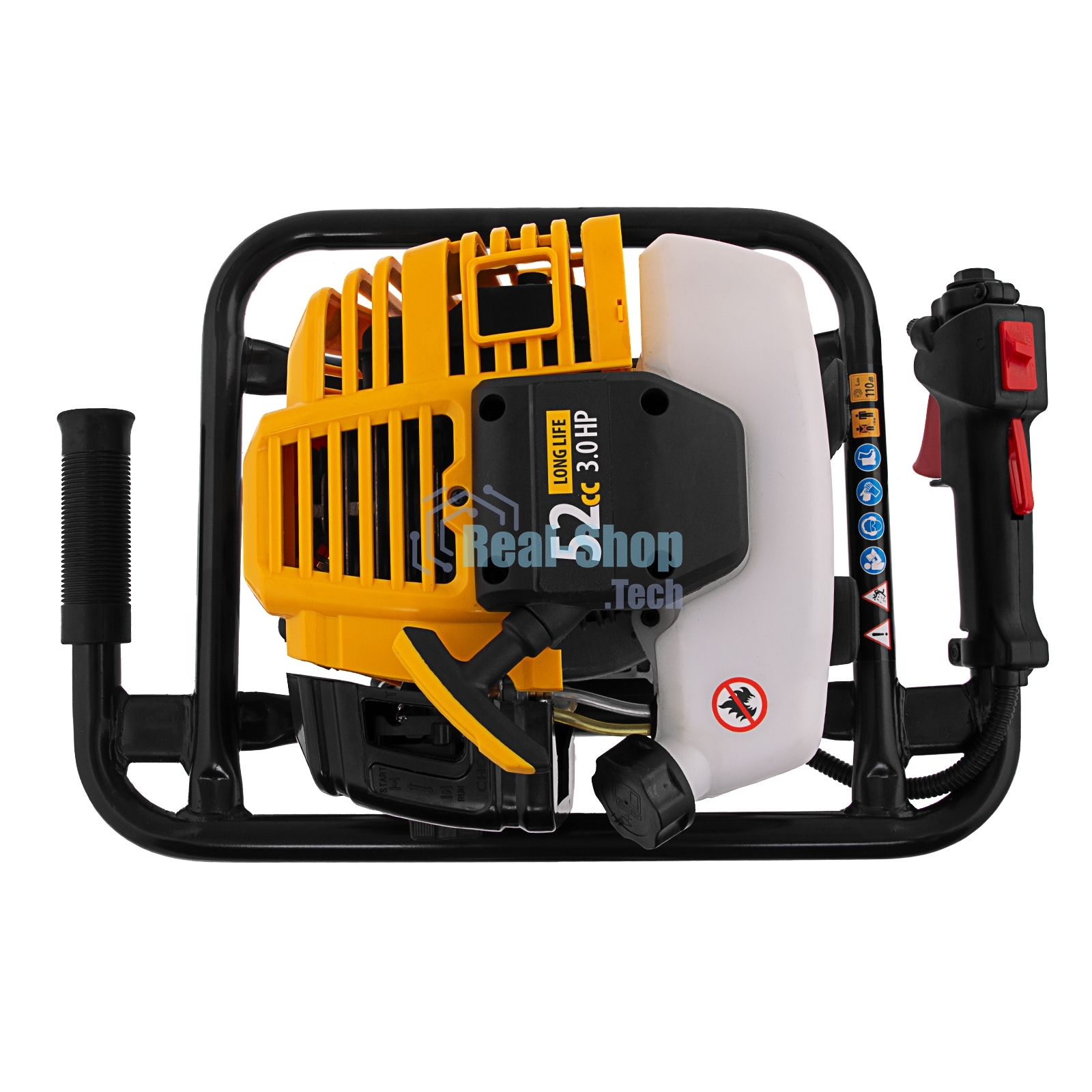 Мотобур Denzel DX-52, объем двигателя 52 см3, соединение 20 мм, без шнека