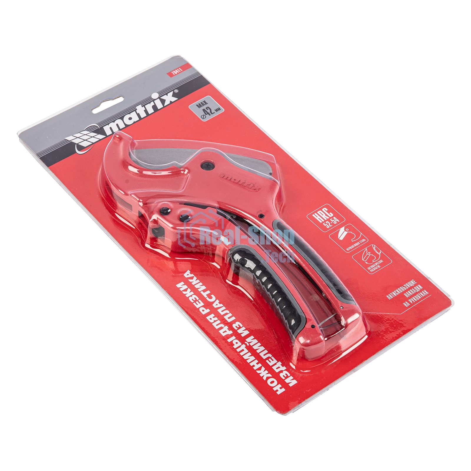 Ножницы Matrix для резки изделий из ПВХ, D до 42 мм, лезвие из нерж. стали, автоматич.