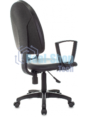 Кресло Бюрократ CH-1300N/OR-16 черный, экокожа, 120 кг, механизм качания