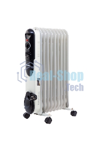 Обогреватель масляный MTX OCH-2000, белый, 2000 Вт, 20 м2, термостат