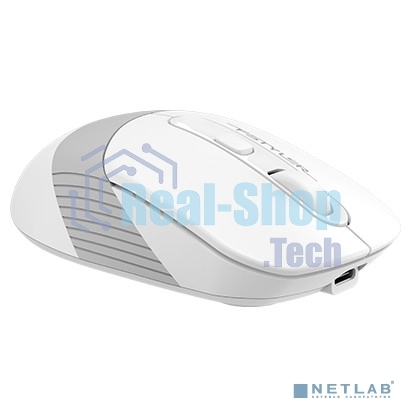 Мышь беспроводная A4Tech Fstyler FB10C белый/серый, 2000 dpi, радиоканал, Bluetooth, USB, кнопки - 4