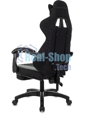 Кресло Zombie Weaver черный/серый, ткань, подголовник, подставка для ног