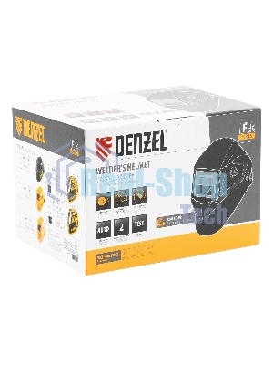 Щиток защитный лицевой (маска сварщика) Denzel F6, см. окно 93х43, Real Color, DIN 5-8/9-13