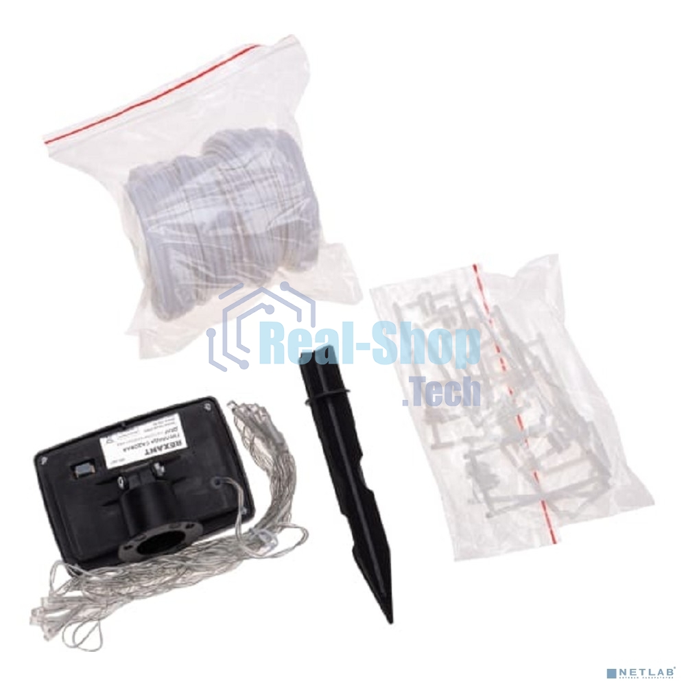 Гирлянда садовая Rexant Денг, 335 см, 3000К, встроенный аккумулятор, солнечная панель, коллекция Пекин