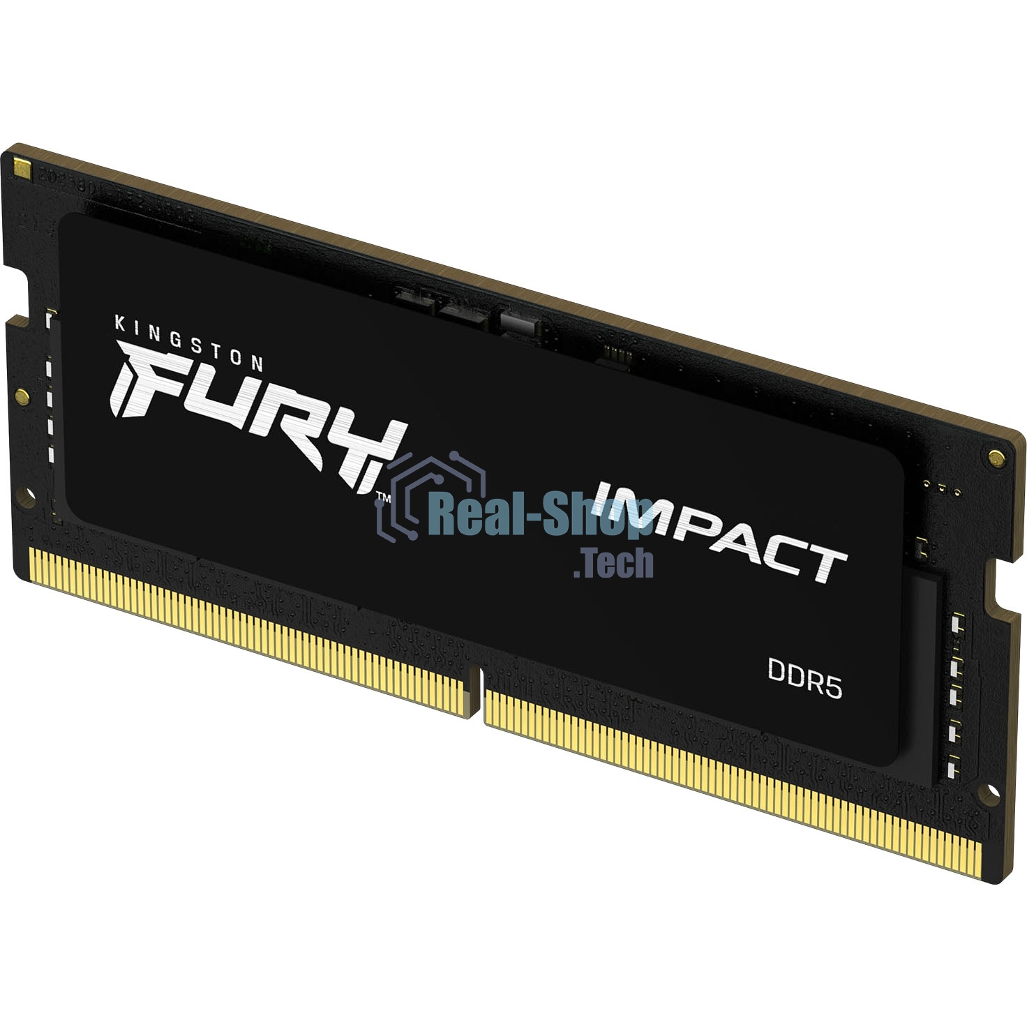 Оперативная память Kingston Fury Impact, DDR5, 16Gb (1x16Gb), 6400MHz, CL38, ECC, SO-DIMM, с радиатором, черный
