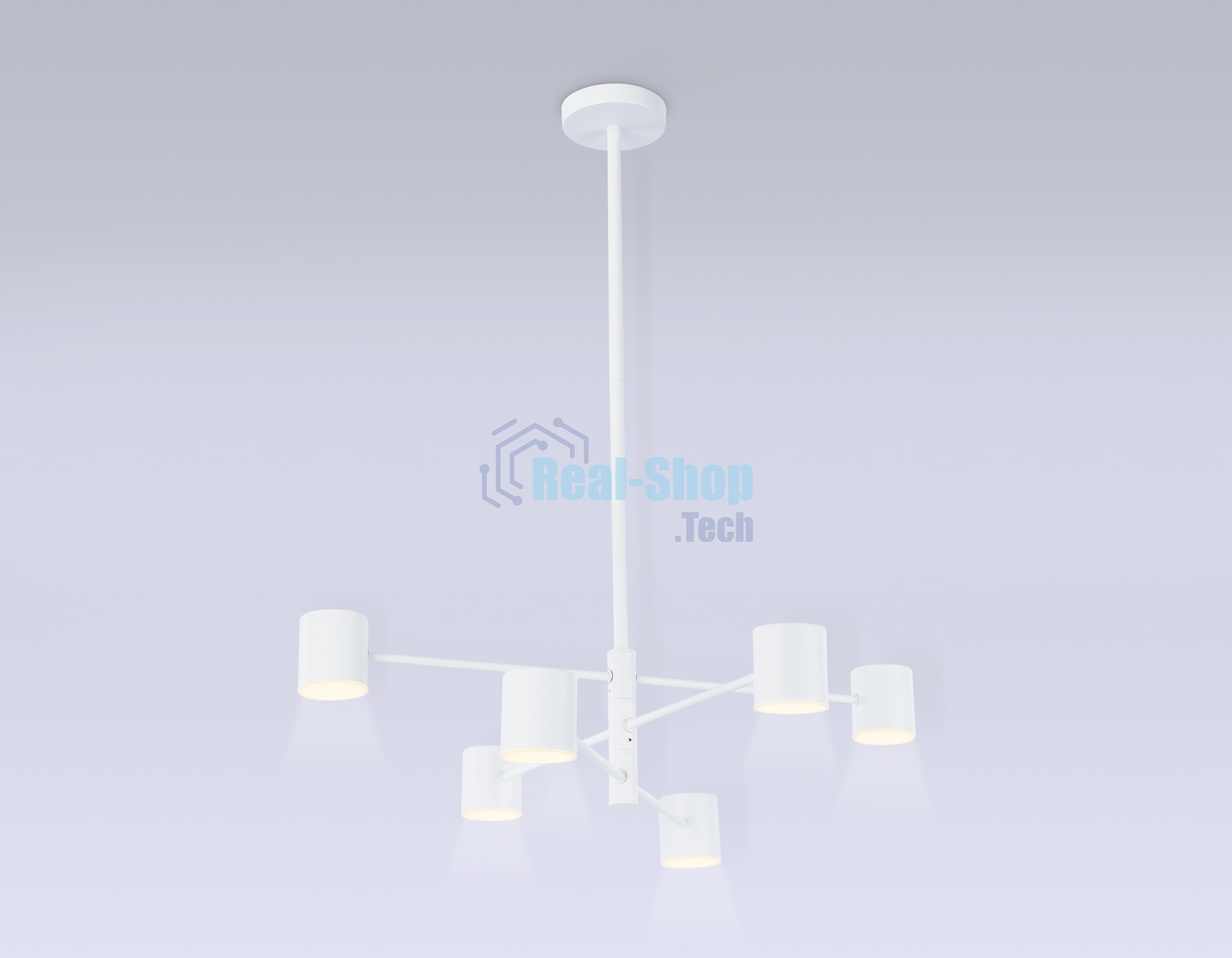 Подвесной светодиодный светильник Ambrella light FL51711/6 WH белый 3000K/4200K/6400K 29W D700*800 (Без ПДУ)