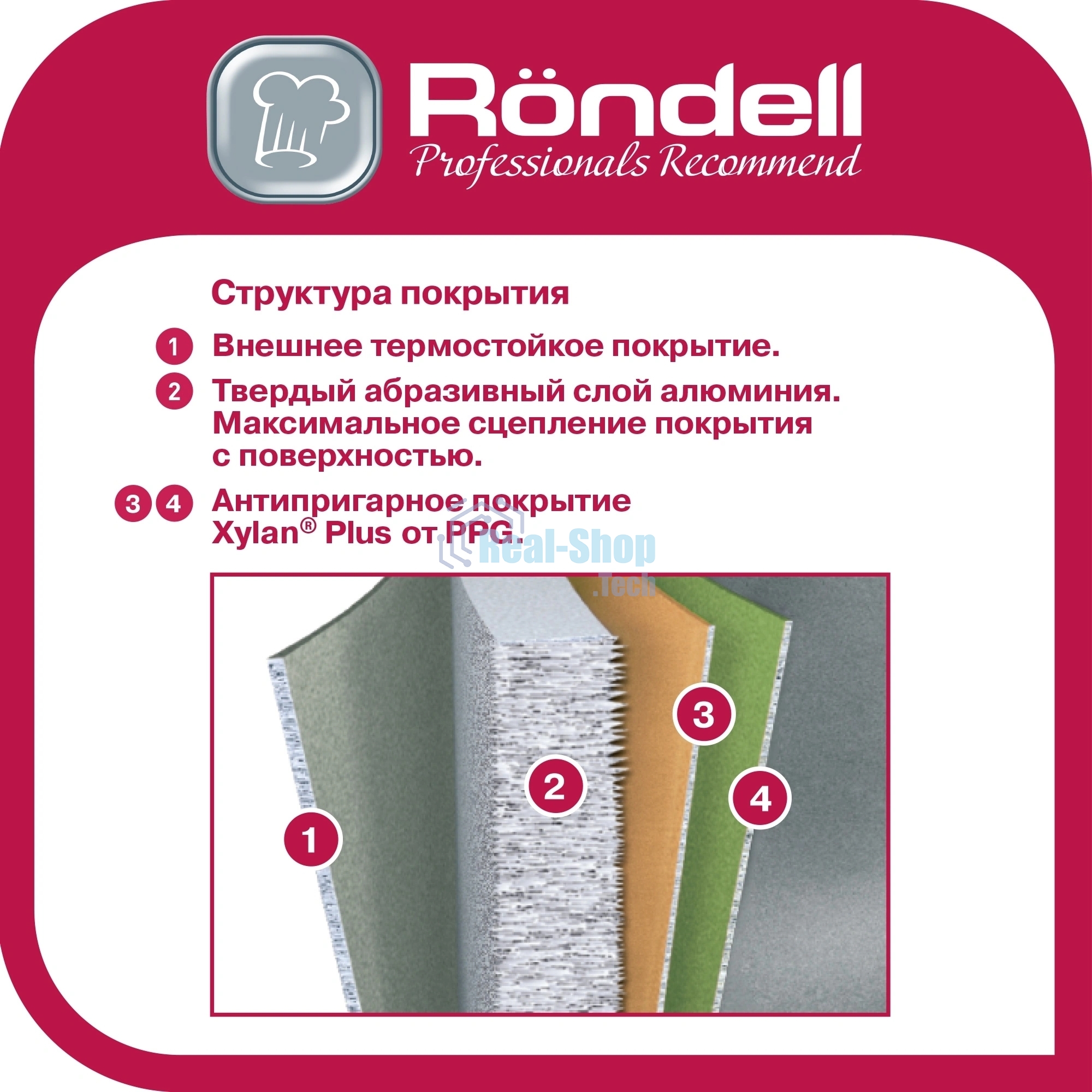 Сковорода Rondell Mustang RDA-597, 24 см, без крышки, черный