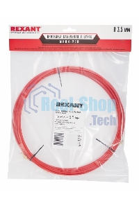 Протяжка кабельная Rexant (мини УЗК в бухте), стеклопруток, d=3,5мм, 15м красная