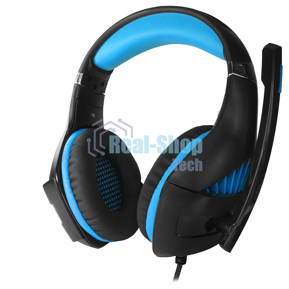 Гарнитура проводная игровая CROWN CMGH-2001 Black&blue