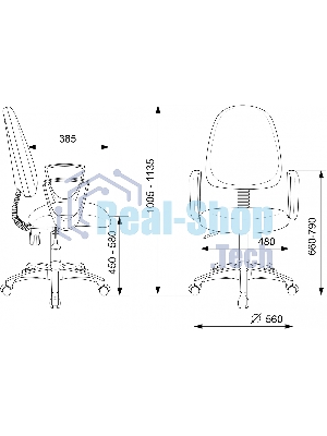 Кресло Бюрократ CH-1300N/OR-16 черный, экокожа, 120 кг, механизм качания