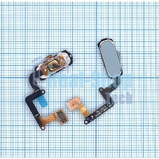 Кнопка HOME в сборе с механизмом и шлейфом для Samsung A320, синяя