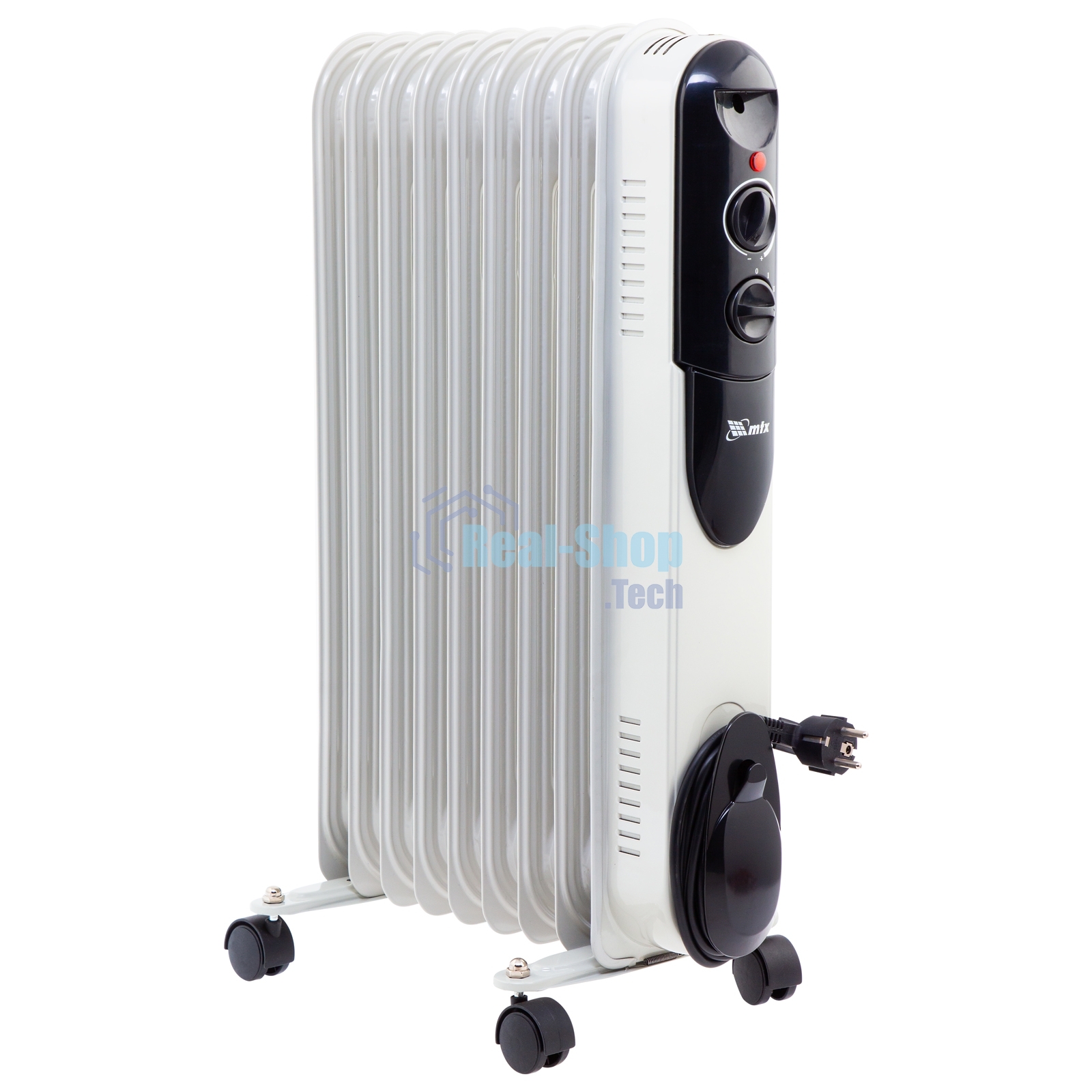 Обогреватель масляный MTX OCH-2000, белый, 2000 Вт, 20 м2, термостат