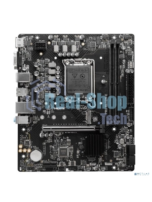 Материнская плата MSI PRO H610M-E, LGA 1700, Intel H610, 2xDDR5, 4xSATA, 1xM.2, 1xPCIe 4.0 x16, 1xPCIe 4.0 x1, 1xHDMI, 1xVGA, 1xRJ45 1Gb, 2xUSB-A 3.2 Gen 1, 4xUSB-A 2.0, 3x3.5мм, 7.1, mATX
