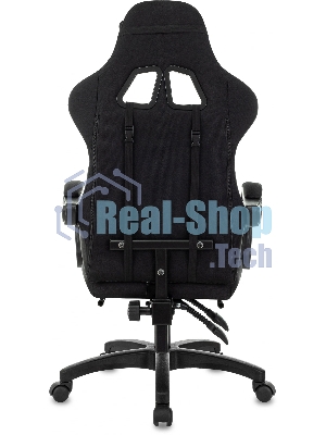 Кресло Zombie Weaver черный/серый, ткань, подголовник, подставка для ног