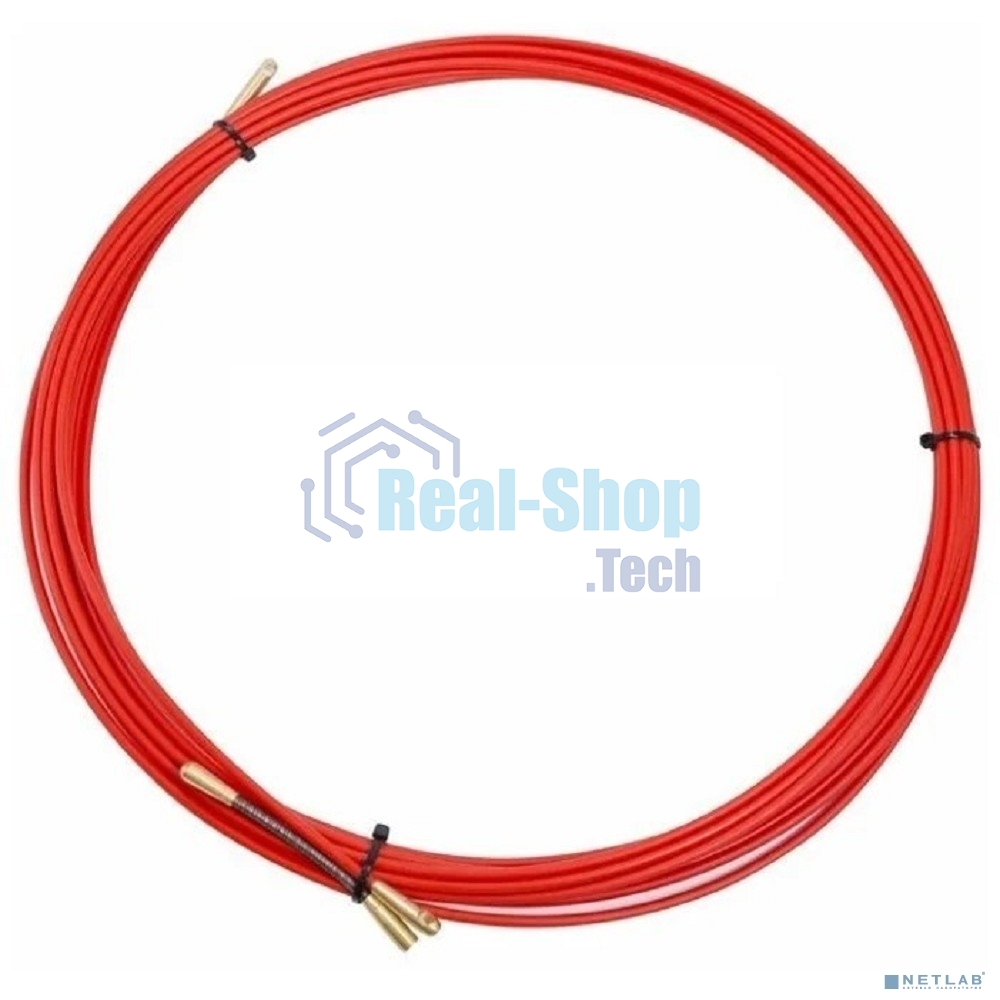 Протяжка кабельная Rexant (мини УЗК в бухте), стеклопруток, d=3,5мм, 5м красная