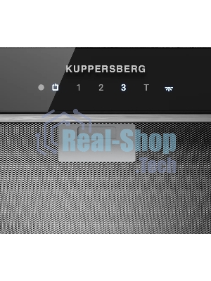 Встраиваемая вытяжка Kuppersberg, 52 см, мощность рециркуляции 650 м3/ч, мощность отвода 1300 м3/ч, сенсорное управление, таймер, турборежим, угольный фильтр KF-ES (доп. Опция), уровень шума 46 дБ, черный