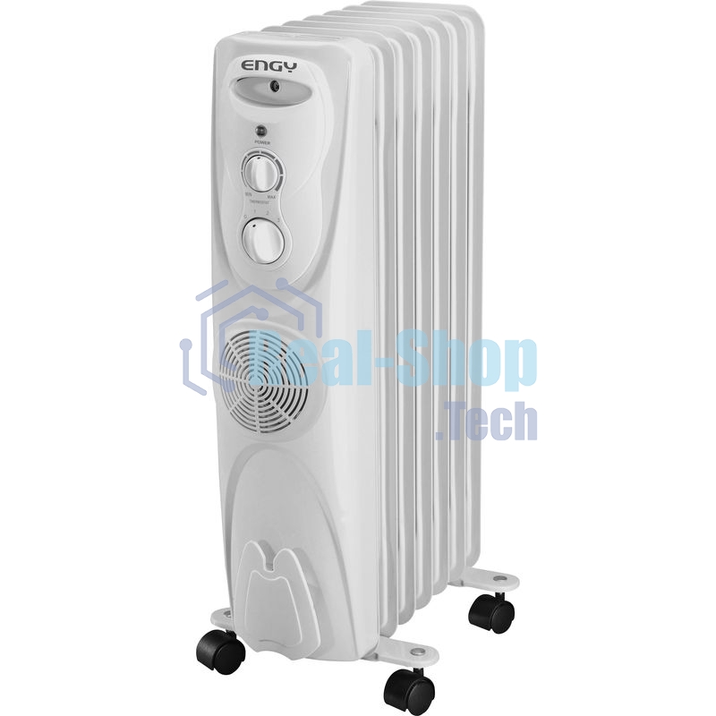 Обогреватель масляный Engy EN-1307F Classic (7 секций), белый, 2000 Вт, 25 м2, термостат