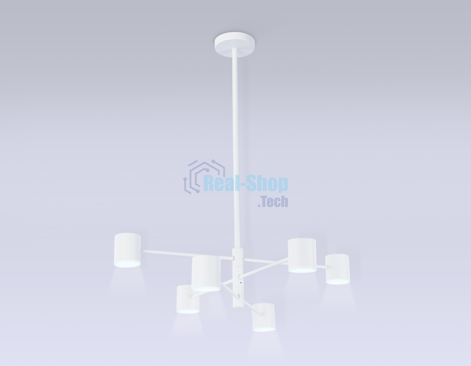 Подвесной светодиодный светильник Ambrella light FL51711/6 WH белый 3000K/4200K/6400K 29W D700*800 (Без ПДУ)