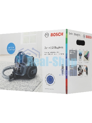 Пылесос Bosch BGS05A220 синий/серый, 700 Вт, уборка сухая, пылесборник контейнер 1.5 л