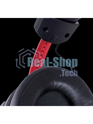 Гарнитура Redragon Diomedes чёрный/красный, проводная, USB / mini jack 3.5 мм