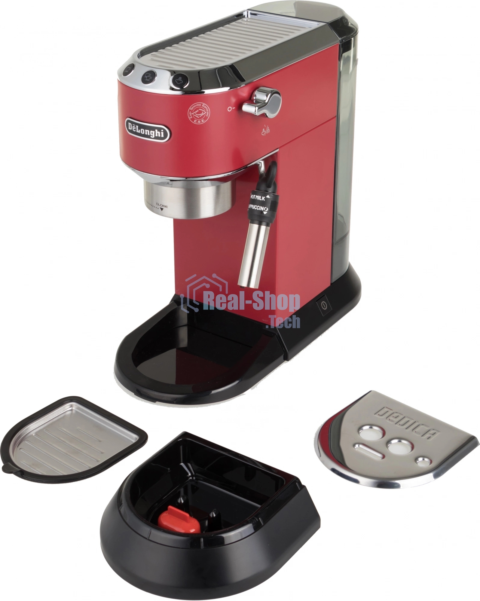 Кофеварка эспрессо DeLonghi EC685.R красный, исп. кофе - молотый/чалды, 1.1 л, 1350 Вт, 15 бар