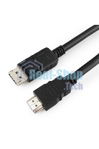 Кабель DisplayPort-HDMI Gembird/Cablexpert 1,8м, 20M/19M, черный, экран, пакет (CC-DP-HDMI-6)