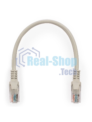 Патч-корд UTP, кат 5e, 0.25м с RJ45 серый
