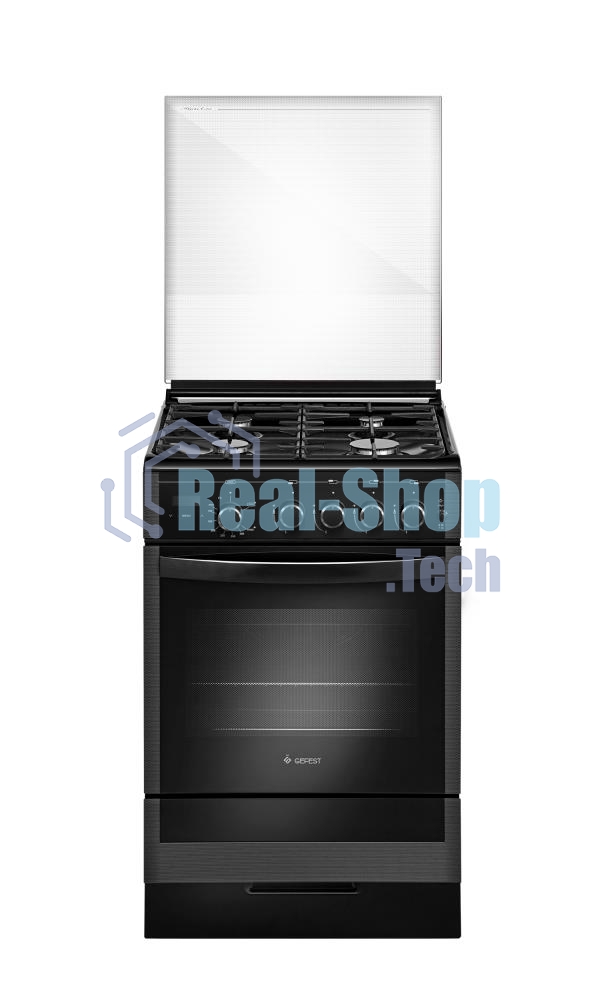 Плита газовая Gefest ПГ 5300-03 0046 черный, конфорок 4 шт, духовка 52 л, 50 см x 85 см x 58.5 см