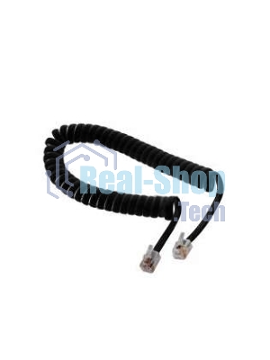 Шнур для телефонной трубки Rexant витой RJ-10 (4P-4C), 2м, черный
