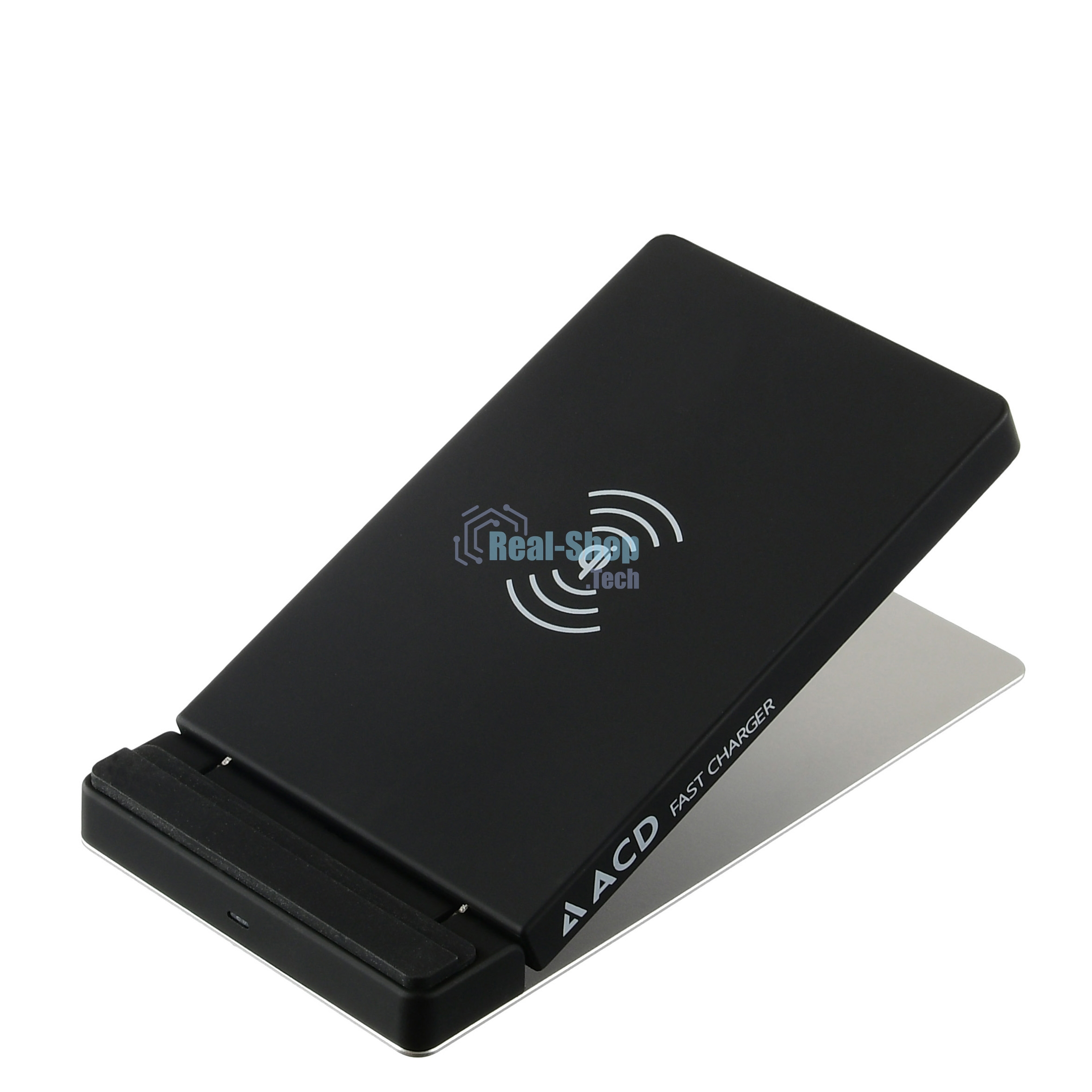 Беспроводное зарядное устройство ACD-W102Q-F1B 10Вт, беспроводная Qi, 2-катушки с QC, 5В/2А ~ 9В/1,8А RTL