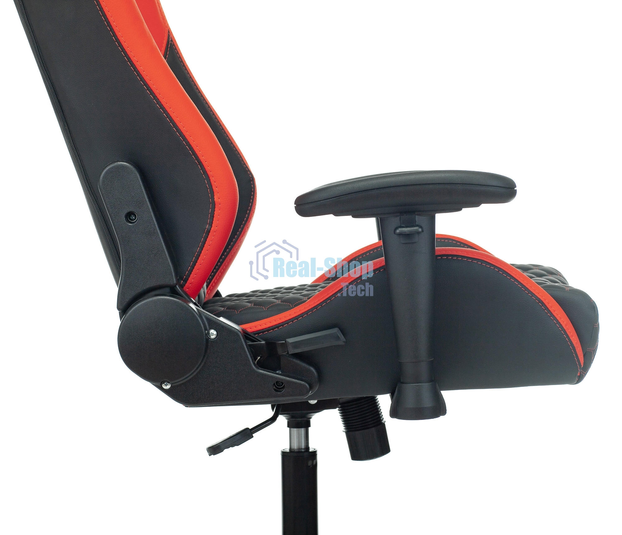 Кресло игровое Knight Neon черный/красный соты эко.кожа с подголов. крестовина металл