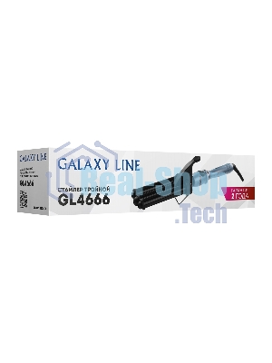 Щипцы для завивки волос Galaxy Line GL 4666 черный/голубой, 22 мм, 200 °C, 10 режимов