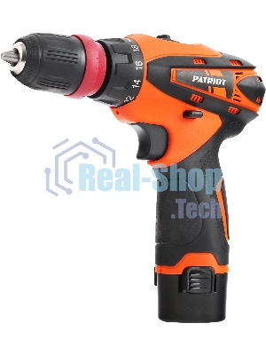 Дрель-шуруповерт аккумуляторная Patriot BR 115Li, Аккумуляторная, 16В, 2 АКБ, Кейс