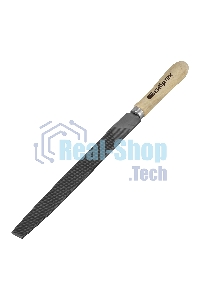 Напильник Сибртех, 250 мм, плоский, деревянная ручка