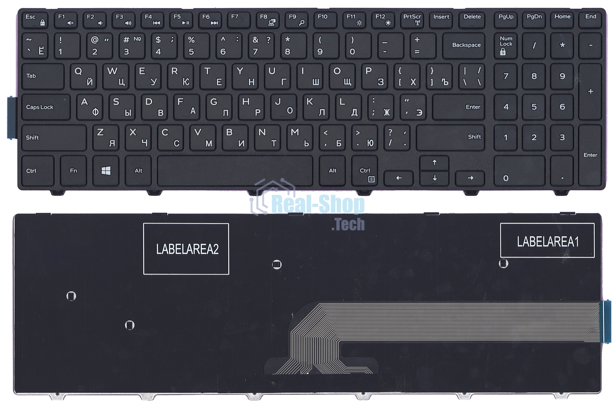 Клавиатура для ноутбука Dell Inspiron 15-5000 5547 5521 5542 черная с рамкой
