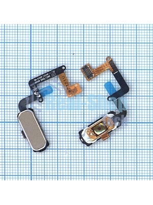 Кнопка HOME в сборе с механизмом и шлейфом для Samsung A320, золотая